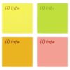 Sticky notes 75x75mm INFO mix color