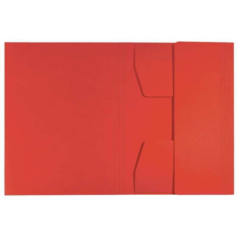 3-klap mappe recycle karton A4 rød - Billede 11