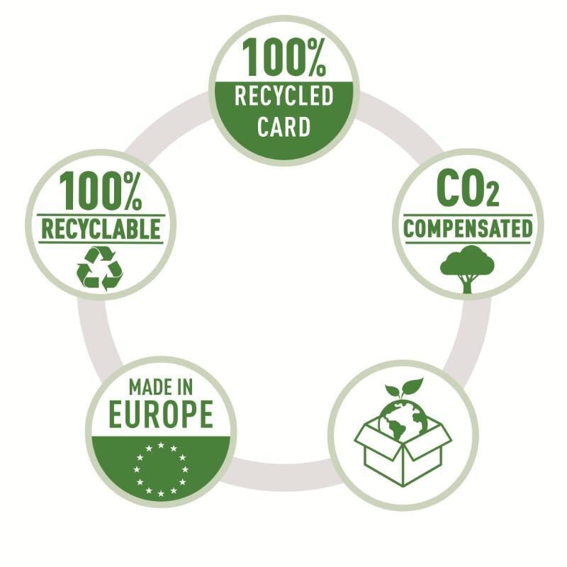Elastikmappe recycle karton A4 blå - Billede 2
