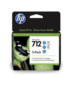 HP Ink 3ED77A / 712 3-Pack Cyan