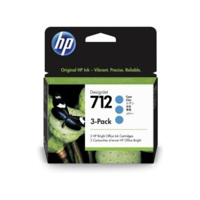 HP Ink 3ED77A / 712 3-Pack Cyan