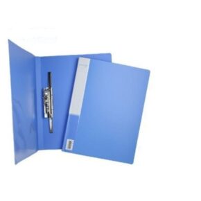 A4 plast mappe med stål klemme Blå