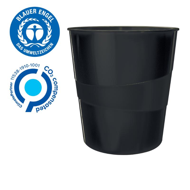 Papirkurv recycle 15 liter sort - Billede 4