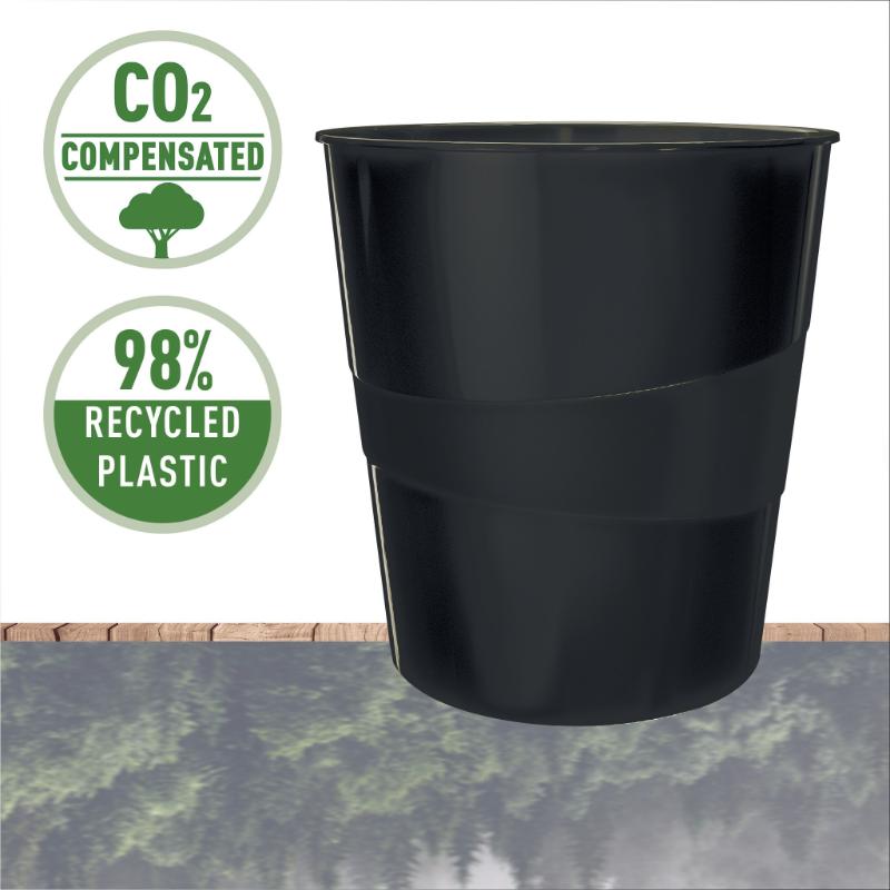 Papirkurv recycle 15 liter sort - Billede 5