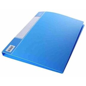 A4 plast mappe med stål klemme Blå