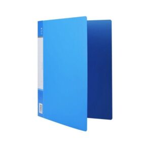 A4 plast mappe med stål klemme Blå