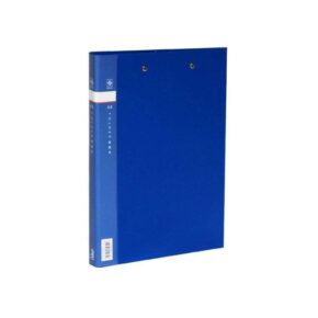 A4 plast mappe med 2 stål klemme Blå