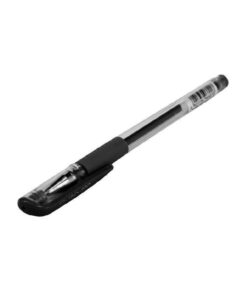 Gel pen Sort ergo gummi grip