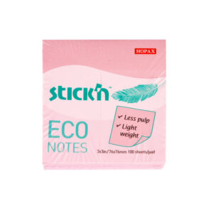 Notesblok ECO 76x76 100 Blad Lyserød