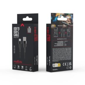 maXlife 1m 3A USB- USB-C Kabel