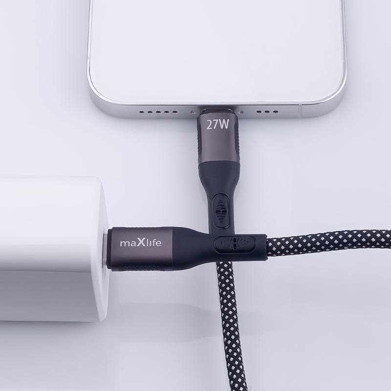 maXlife 27W USB-C/Lightning magnetic kab - Billede 4