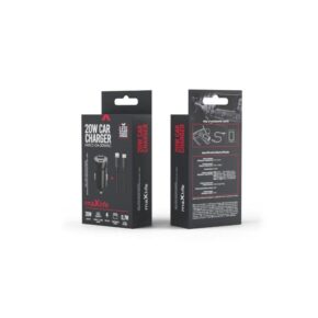 maXlife 20W bil lader USB+USB--C